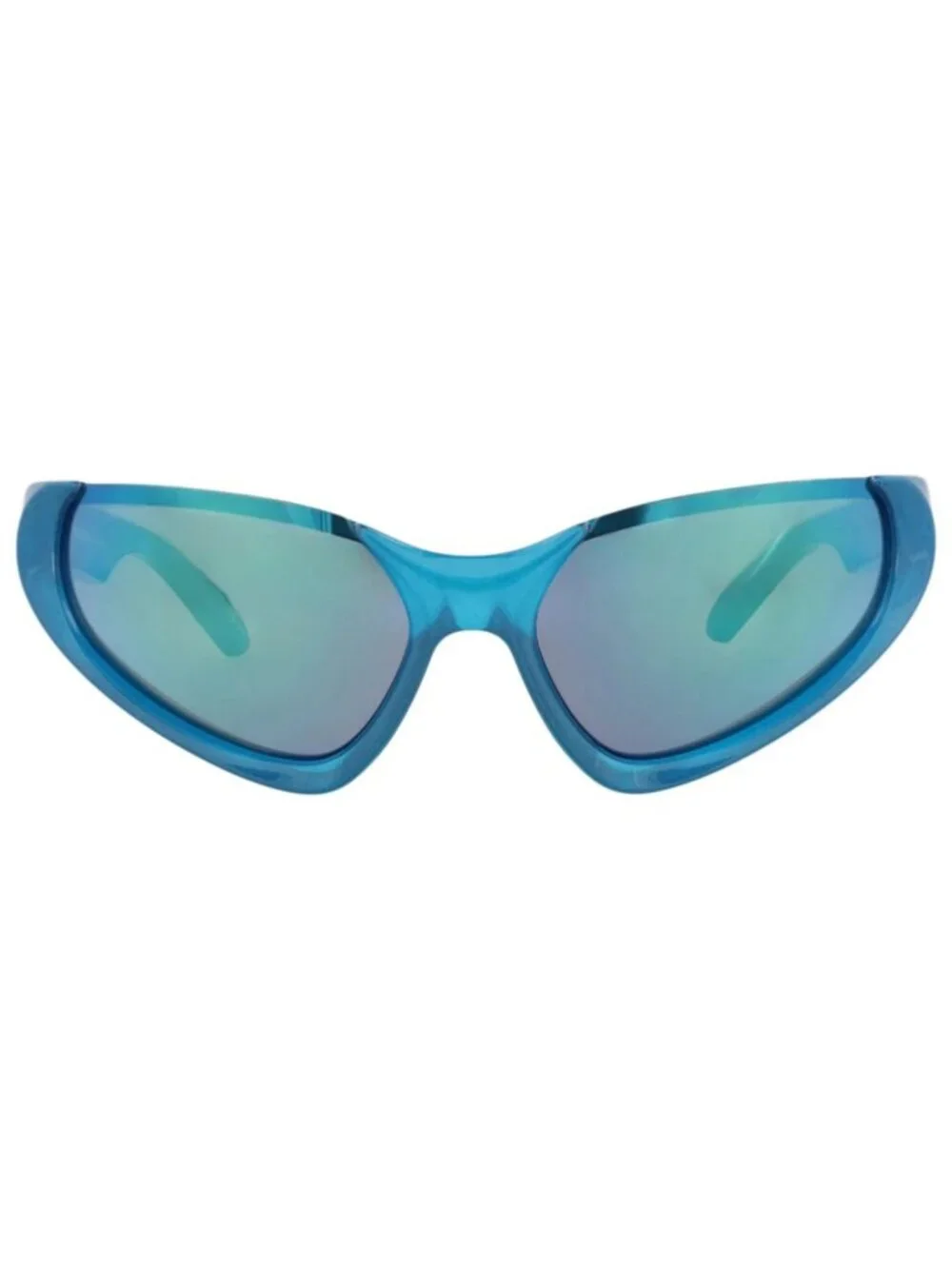 New Balenciaga Women's Sunglasses Shield Wrap Bio Injection Rilsan Frame Unisex